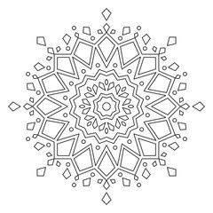Christmas Mandala for Coloring. 