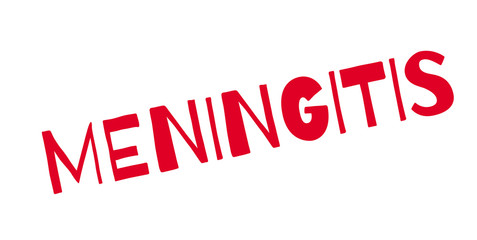 Meningitis rubber stamp. Grunge design with dust scratches. Effects can be easily removed for a clean, crisp look. Color is easily changed.