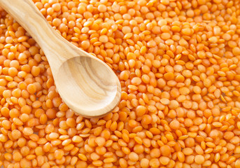 Raw red lentil - Lens culinaris