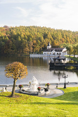 Country complex on the background of the golden autumn