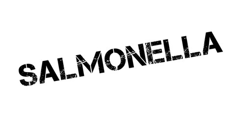 Salmonella rubber stamp. Grunge design with dust scratches. Effects can be easily removed for a clean, crisp look. Color is easily changed.