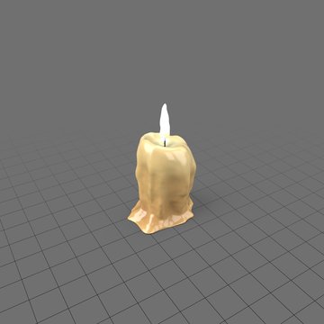 Single lit candle 2