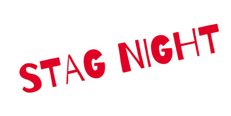 Stag Night rubber stamp. Grunge design with dust scratches. Effects can be easily removed for a clean, crisp look. Color is easily changed.