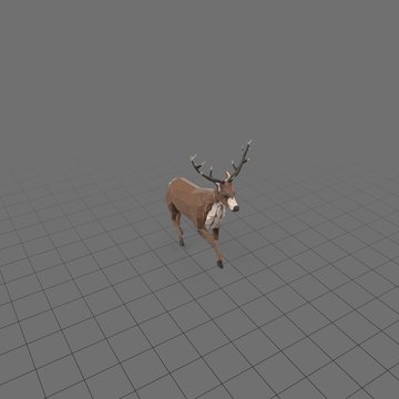 Stylized stag running