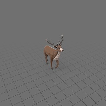 Stylized stag walking