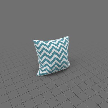 Blue zigzag pillow