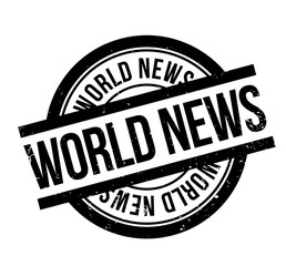 World News rubber stamp. Grunge design with dust scratches. Effects can be easily removed for a clean, crisp look. Color is easily changed.