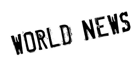 World News rubber stamp. Grunge design with dust scratches. Effects can be easily removed for a clean, crisp look. Color is easily changed.
