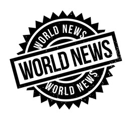 World News rubber stamp. Grunge design with dust scratches. Effects can be easily removed for a clean, crisp look. Color is easily changed.