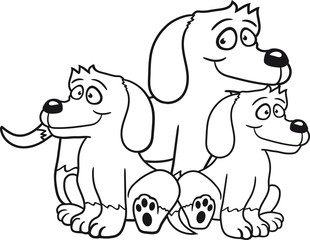 2 kinder brüder geschwister schwestern familie sitzen sitz baby kind klein junges papa mama stehen warten gehorsam lustig hund welpe süß niedlich haustier comic cartoon
