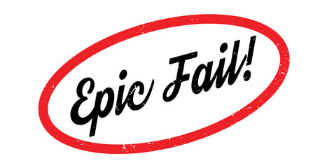 Epic Fail rubber stamp. Grunge design with dust scratches. Effects can be easily removed for a clean, crisp look. Color is easily changed.