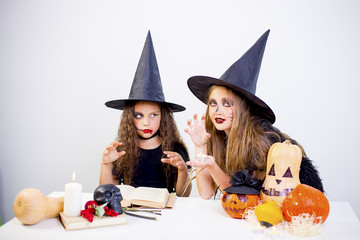 Girl in witch costume