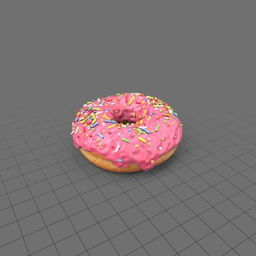 Pink donut with sprinkles