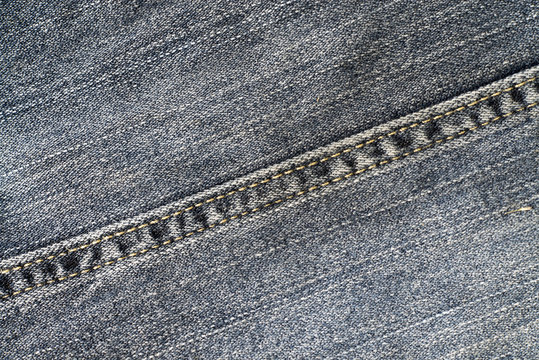Blue demin fabric texture background.