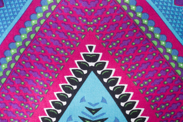 Patterns on colorful fabrics flashy.