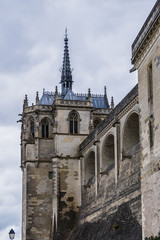 Fototapeta na wymiar Exterior view of 15th century Amboise castle, UNESCO World Heritage Site. Amboise, Indre et Loire, France.