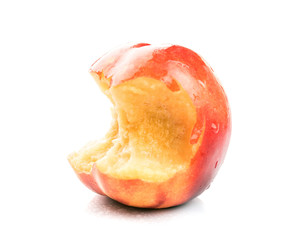 Fresh raw nectarine isolated on white