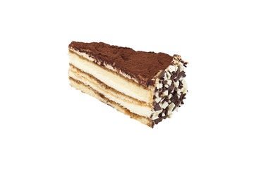 piece of cake on white background isolated