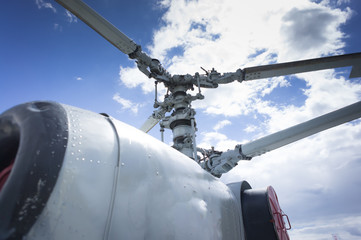 main rotor hub of helicopter