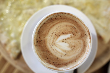 Cappuccino and pizza