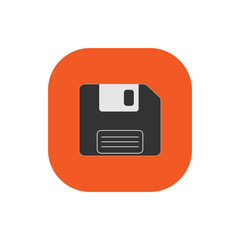 Diskette to save square icon vector