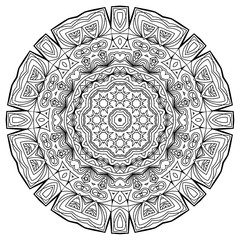 Flower Mandala. Vintage decorative elements.