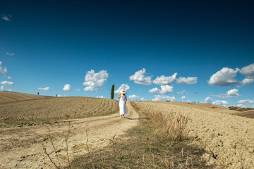 Woman in Tuscany