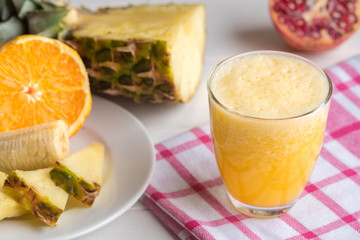 Fresh pineapple smoothie.