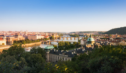Fototapeta premium Panoramic view of Prague