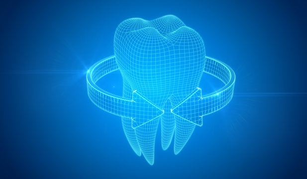 3d illustration of a tooth