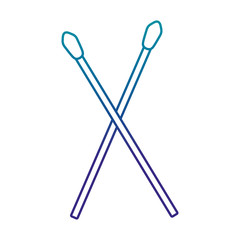 drumsticks icon over white background vector illustration