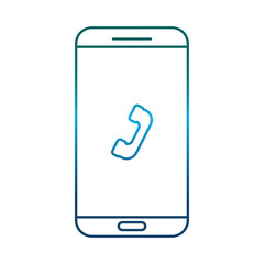 smartphone device icon over white background vector illustration