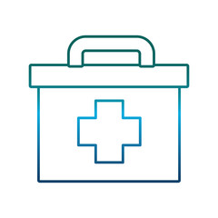 first aid kit icon over white background vector illustration