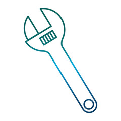 wrench icon over white background vector illustration