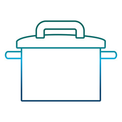 cooking pot icon over white background vector illustration