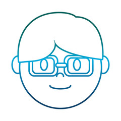 Obraz premium cartoon man with glasses icon over white background vector illustration