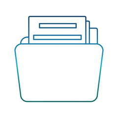 document folder icon over white background vector illustration