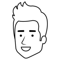 young man head avatar character