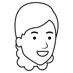 beautiful woman head avatar character
