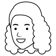 beautiful woman head avatar character