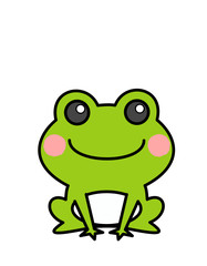 カエル(色、頬)