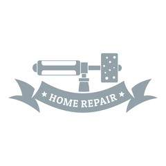 Repair spray logo, simple gray style