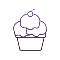 ice cream icon over white background vector illustration