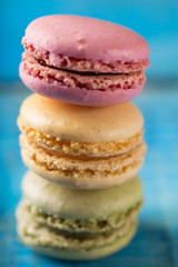 colorful french macaroons