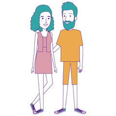 lovers couple avatars character