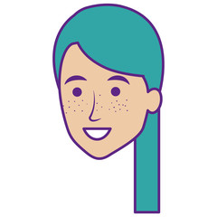 beautiful woman head avatar character