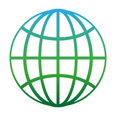 global connection icon over white background vector illustration