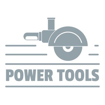 Power Tool Metal Logo, Simple Gray Style