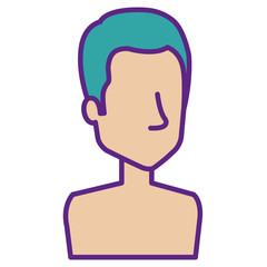 young man shirtless avatar character