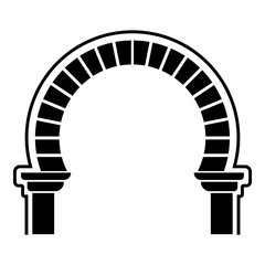 Curve arch icon, simple style